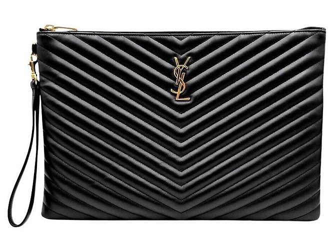 Saint Laurent Clutch Monogram Negro