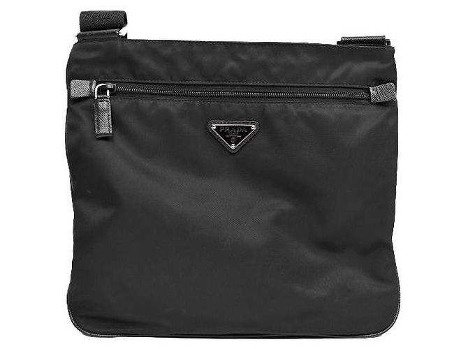 Prada Bolsa mensageiro em Re-Nylon preta
