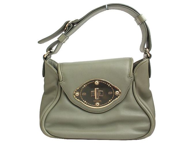 Escada Sac à main mini en cuir vert olive