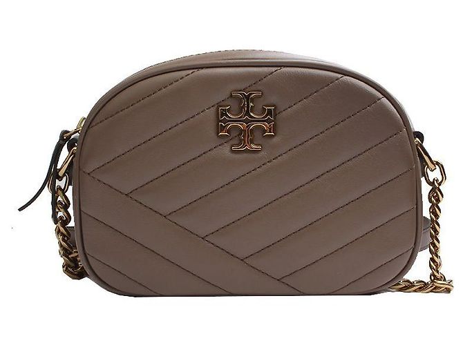 Borsa a tracolla matelassé in agnello marrone Tory Burch