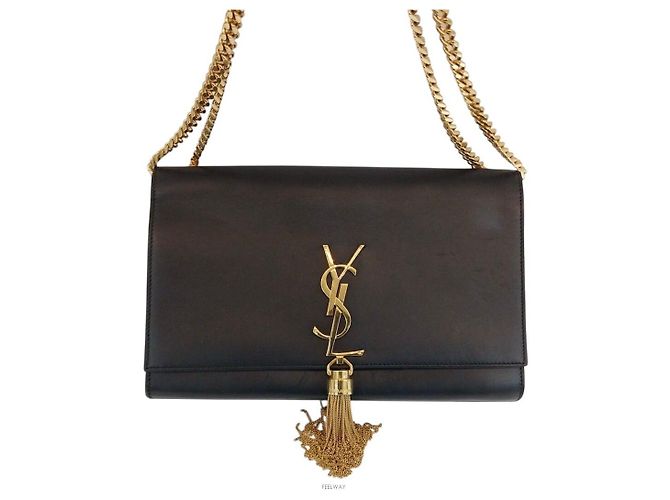 Saint Laurent Borsa a spalla media Kate Tassel Nero