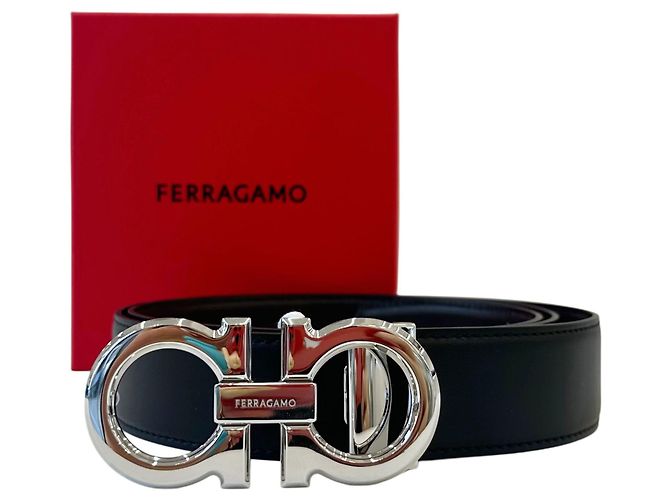 Salvatore Ferragamo Cinto com fivela reversível Preto