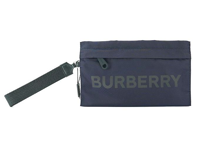 Burberry Bolsa de alça em nylon azul marinho