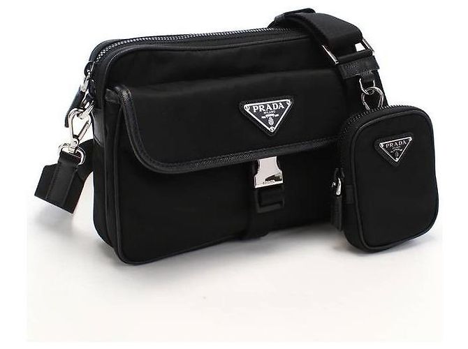 Prada Saffiano Leather Shoulder Bag XMP Black