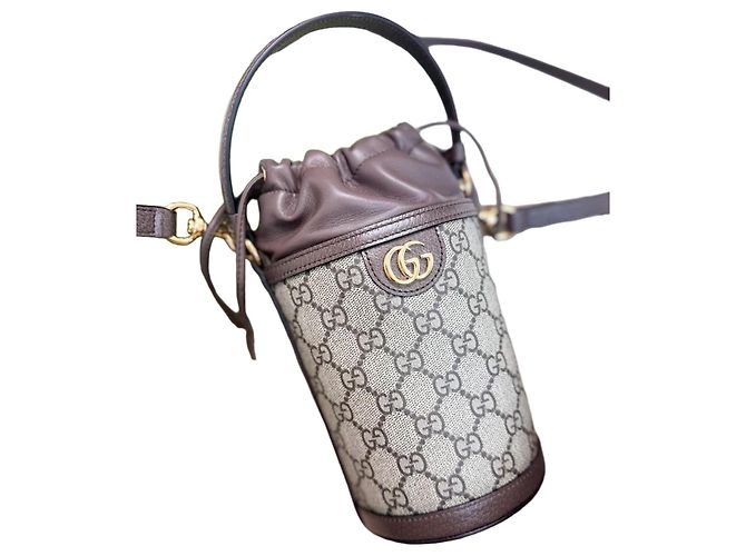 Gucci Mini borsa a secchiello Ophidia Marrone