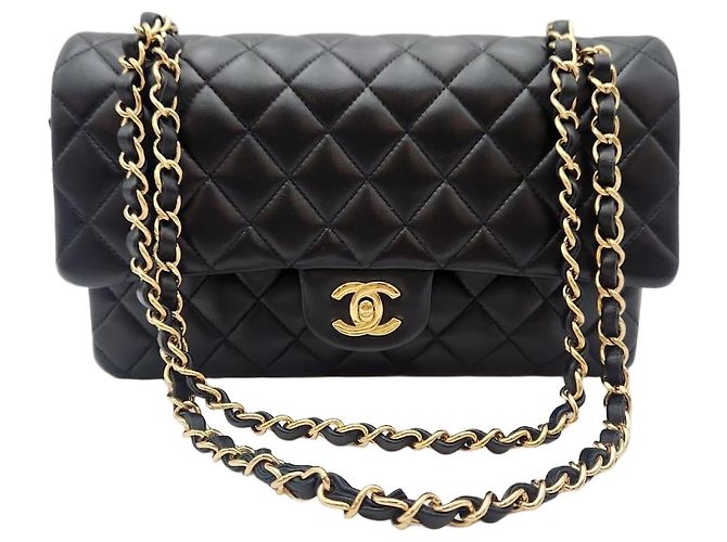 Chanel Classic Medium Lambskin Black Condition