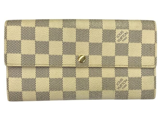 Louis Vuitton Damier Azur Long Wallet White
