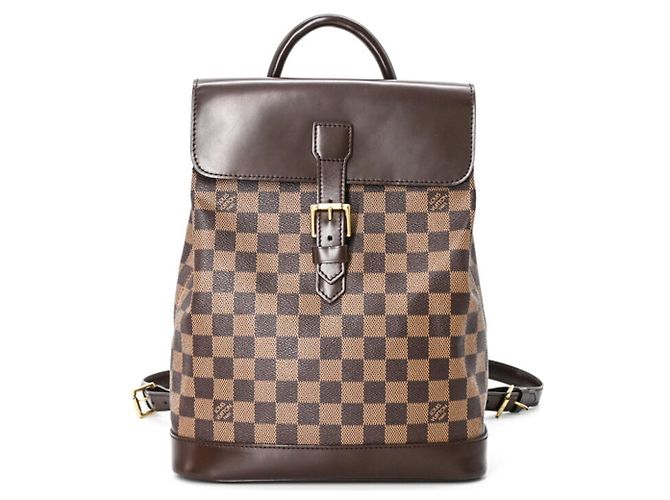 Louis Vuitton Damier Canvas Soho Backpack Brown Damier ebene