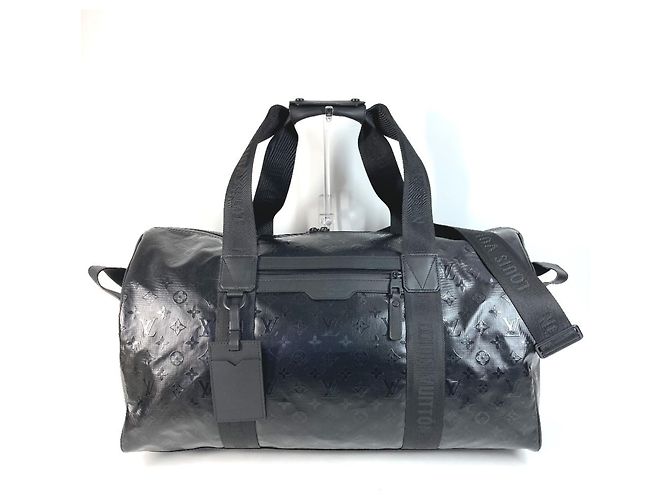 Borsa da viaggio Keepall 55 Monogram Storm di Louis Vuitton Nero