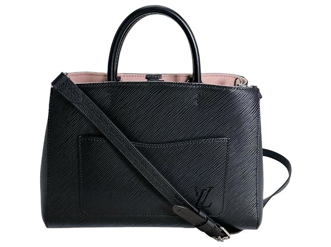 Borsa Marel Tote BB in pelle Epi Louis Vuitton Nero