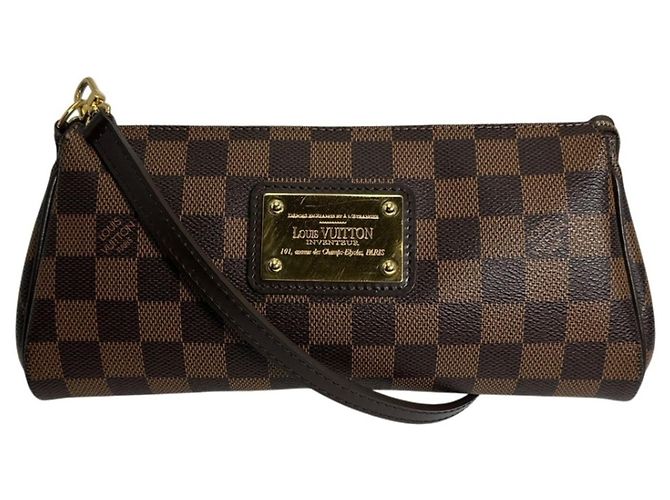 Bolsa de mão em canvas Damier Eva da Louis Vuitton Marrom