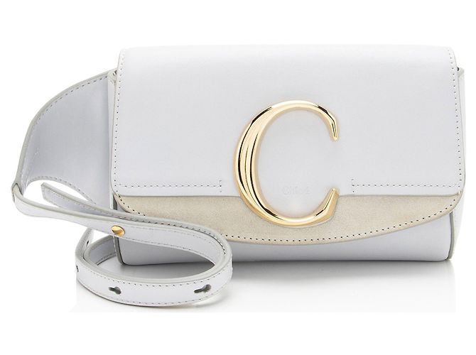 C Belt Bag Chloé Borsa C in Pelle di Vitello Chloe Blu