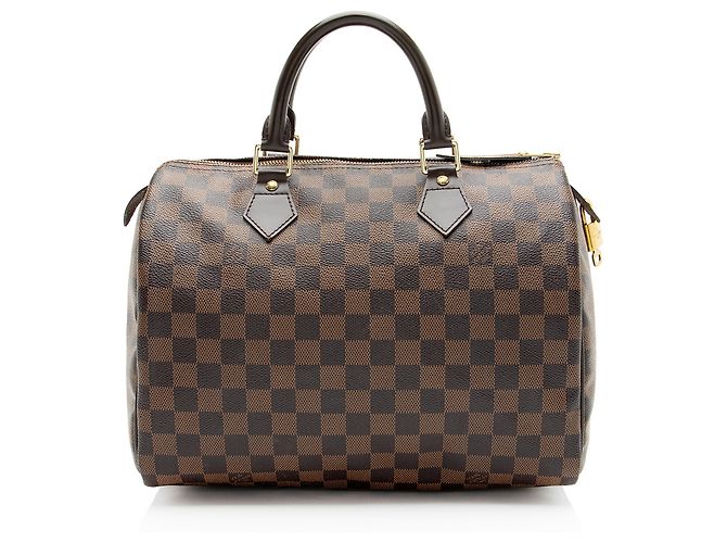 Bolsa Speedy 30 Damier Ebene da Louis Vuitton Marrom