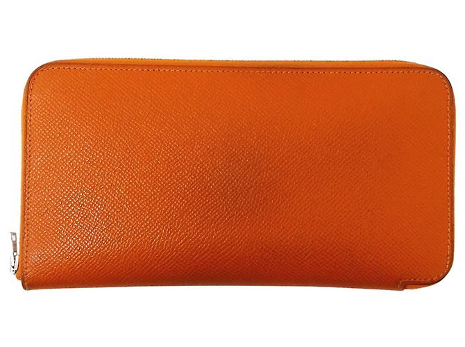 Azap Carteira longa em couro Epsom laranja Hermès