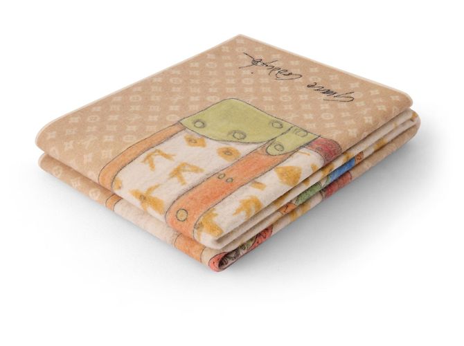 Louis Vuitton Voyage avec Grace Coddington Coffre de Voyage avec Plaid Multicolore