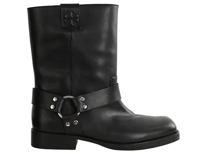 Tory Burch Botas de cuero negro