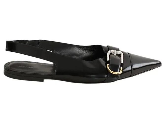 Givenchy Schwarze Leder-Ballerinas