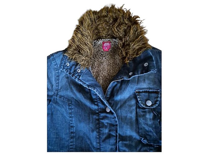 Miss Sixty Denimjacke mit synthetischem Pelzfutter
