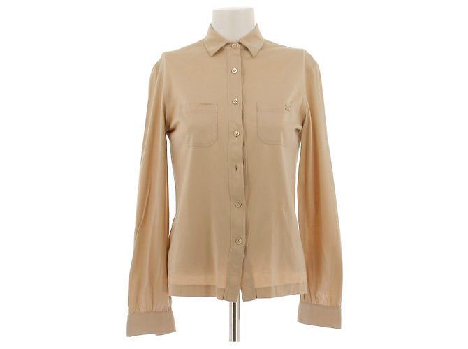 Camicia Céline in cotone beige S 