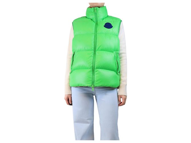 Moncler Bright green puffer vest - size UK 12