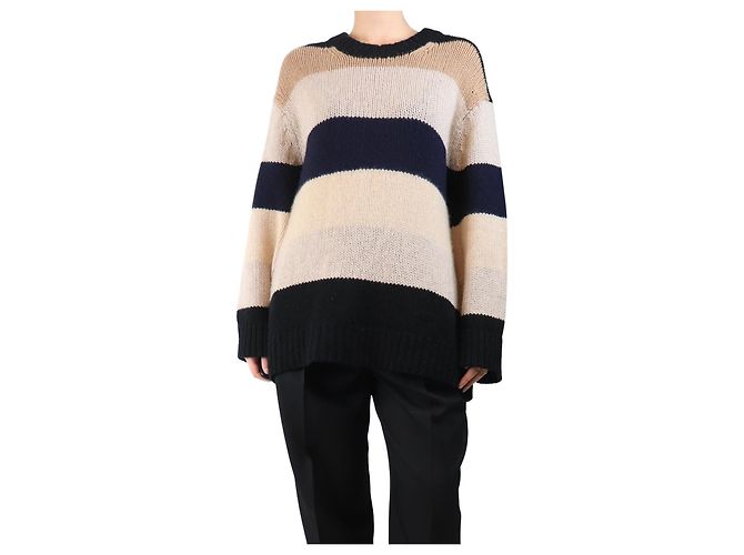 Khaite Oversized-Pullover aus Kaschmir in neutral und schwarz - Größe XS
