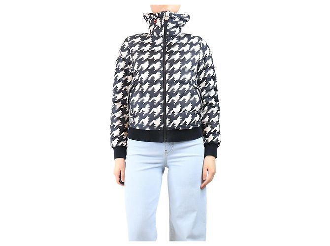 Perfect Moment Black digi houndstooth puffer jacket - size S