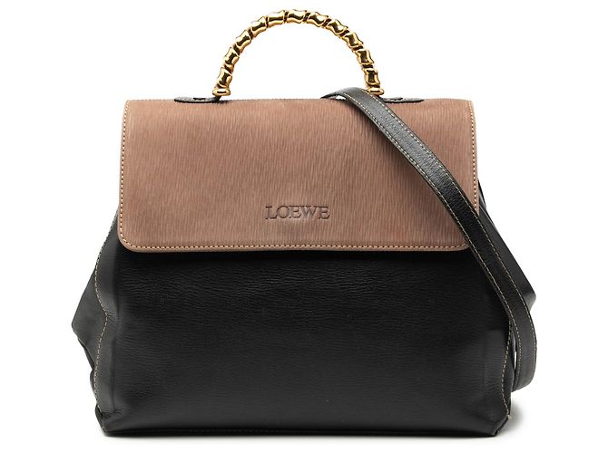 Sac à main Velazquez Twist en cuir noir LOEWE