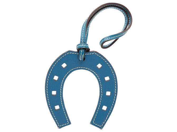 Charm per borsa Hermès Blue Swift Paddock Horseshoe
