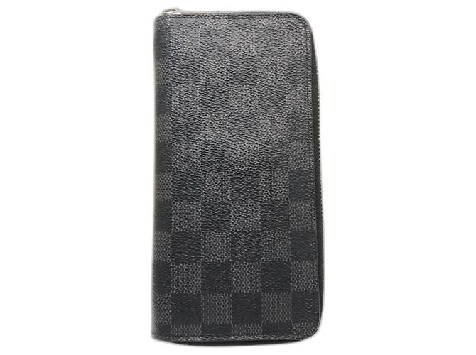 Louis Vuitton Damier Graphite Long Wallet N61653 Black Damier ebene