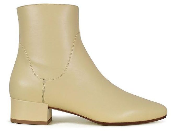 Francesco Russo Botas de couro Marrom Bege