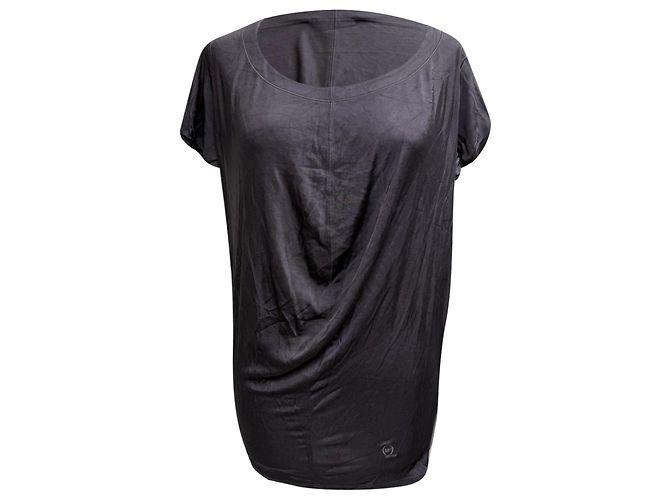 Tunique Drapée à Col Rond Alexander Mcqueen en Viscose Grise