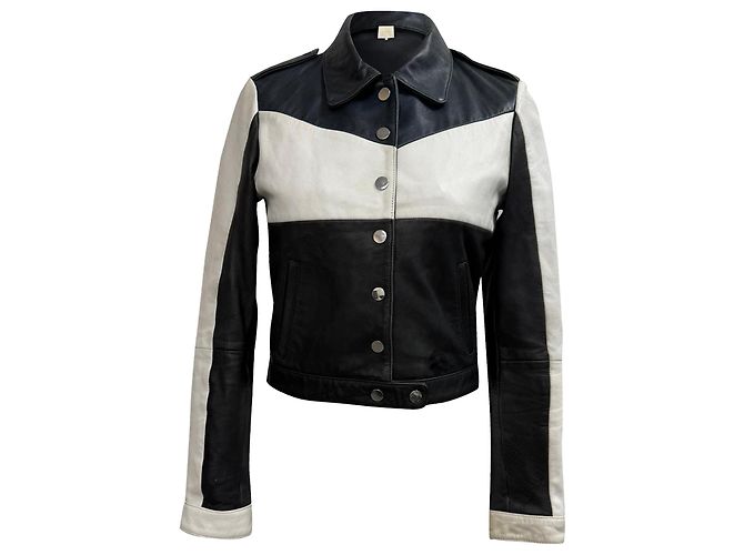 Maje Two-Tone Jacket in Black Polyester