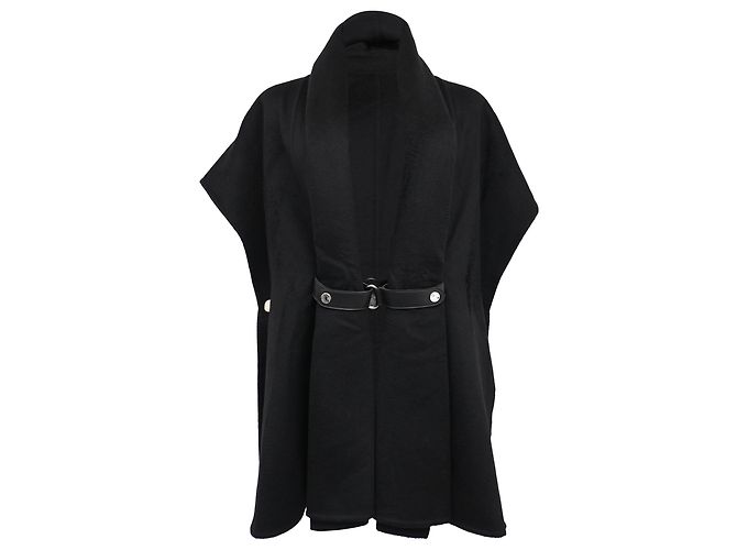 Hermès Mantel aus schwarzer Kaschmir