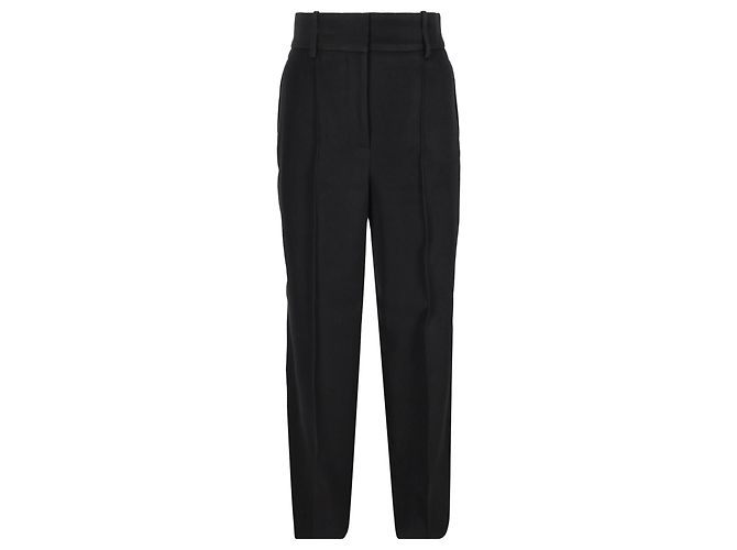 Givenchy Hochbundige gerade Hosen aus schwarzem Polyester