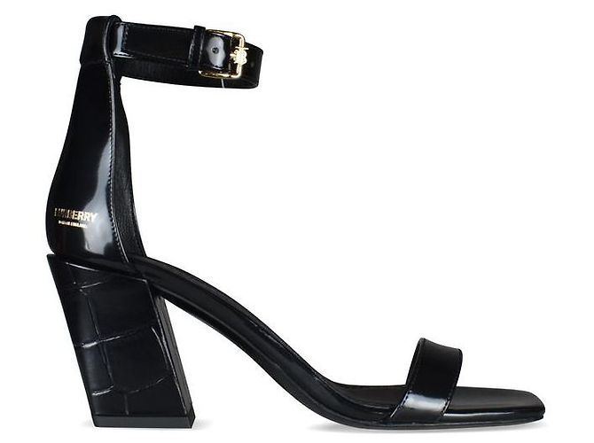 Burberry Sandali Nero Pelle