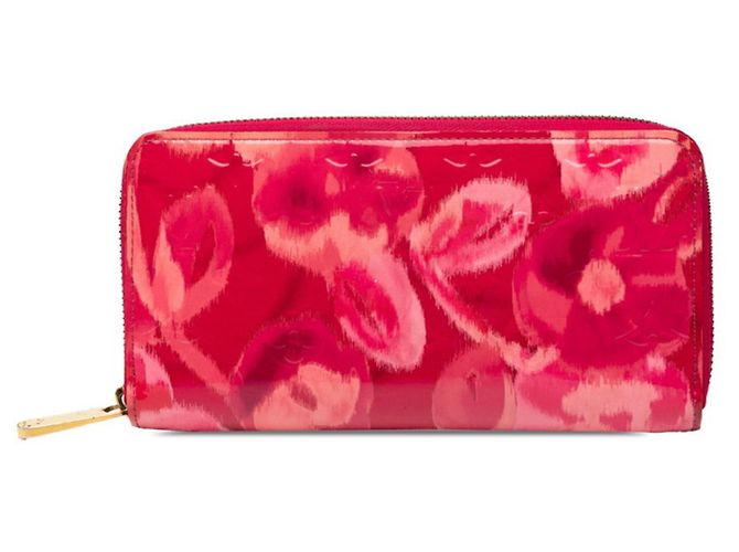 Cartera Zippy Monogram Vernis Louis Vuitton Rosa