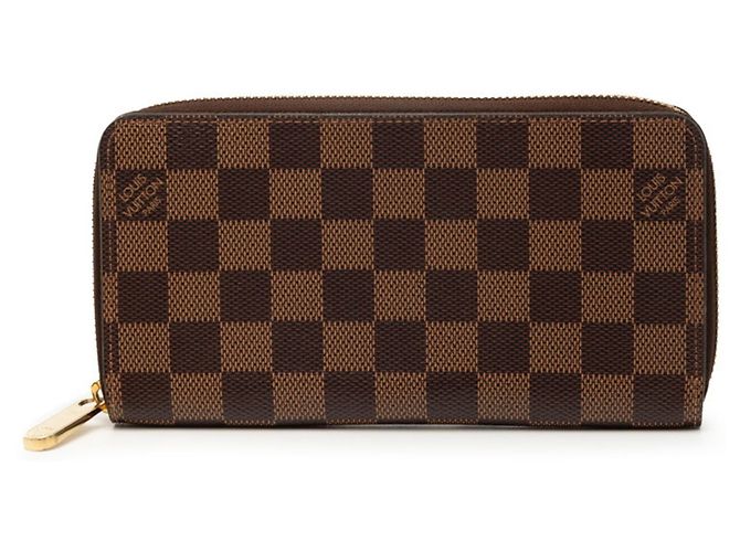 Louis Vuitton Damier Zippy Wallet Brown