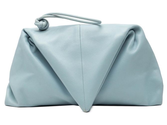 Bolso Clutch Triangular Bottega Veneta Azul claro
