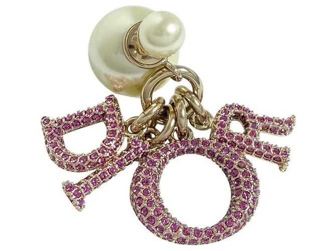 Pendiente Tribal Rosa Único Christian Dior