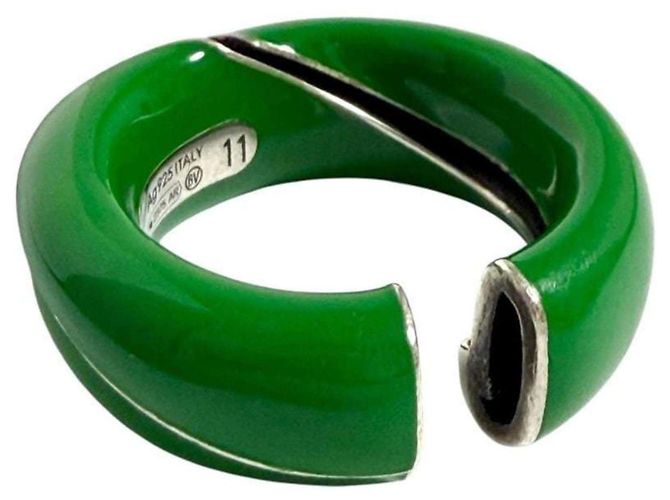 Paraquito Ring von Bottega Veneta Grün
