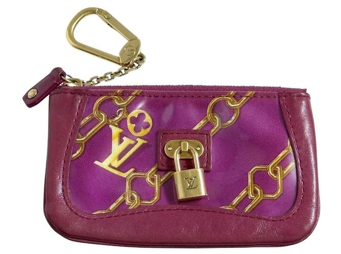 Portafoglio Louis Vuitton in pelle rossa Rosso Bordò