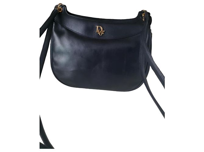 Bolsa Dior Marine azul marinho em couro