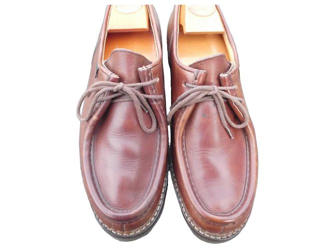 paraboot derby michael ancienne fabrication 41 lisse marron clair