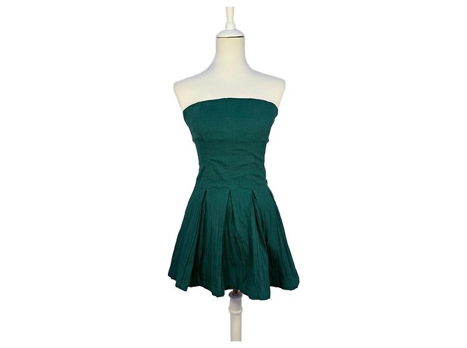Free People Vestido mini Made me Smile verde Verde oscuro