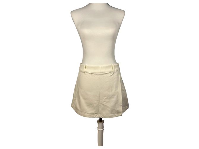 J.Crew Minifalda de algodón blanco
