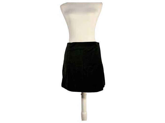 J.Crew Dunkelgrüner Samt Mini Wrap Rock