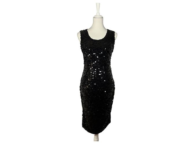 Dolce & Gabbana Schwarzes Paillettenkleid