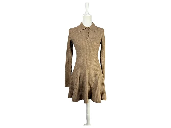 Autre Marque Kurzes Kleid Izel taupe Braun