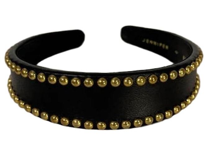 Jennifer Behr Fascia Chereen nera con borchie dorate Nero