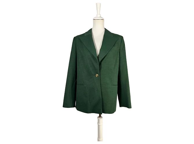 Autre Marque Terno oversized com calças largas verdes Verde escuro